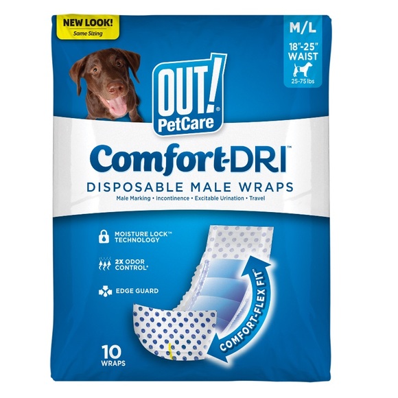 OUT! PetCare Disposable Male Wraps